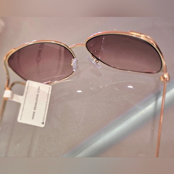 NEW! Sean John Women's J5512 Metal Chain Square Sunglasses with 100% Uv Protect - Picture 4 of 8